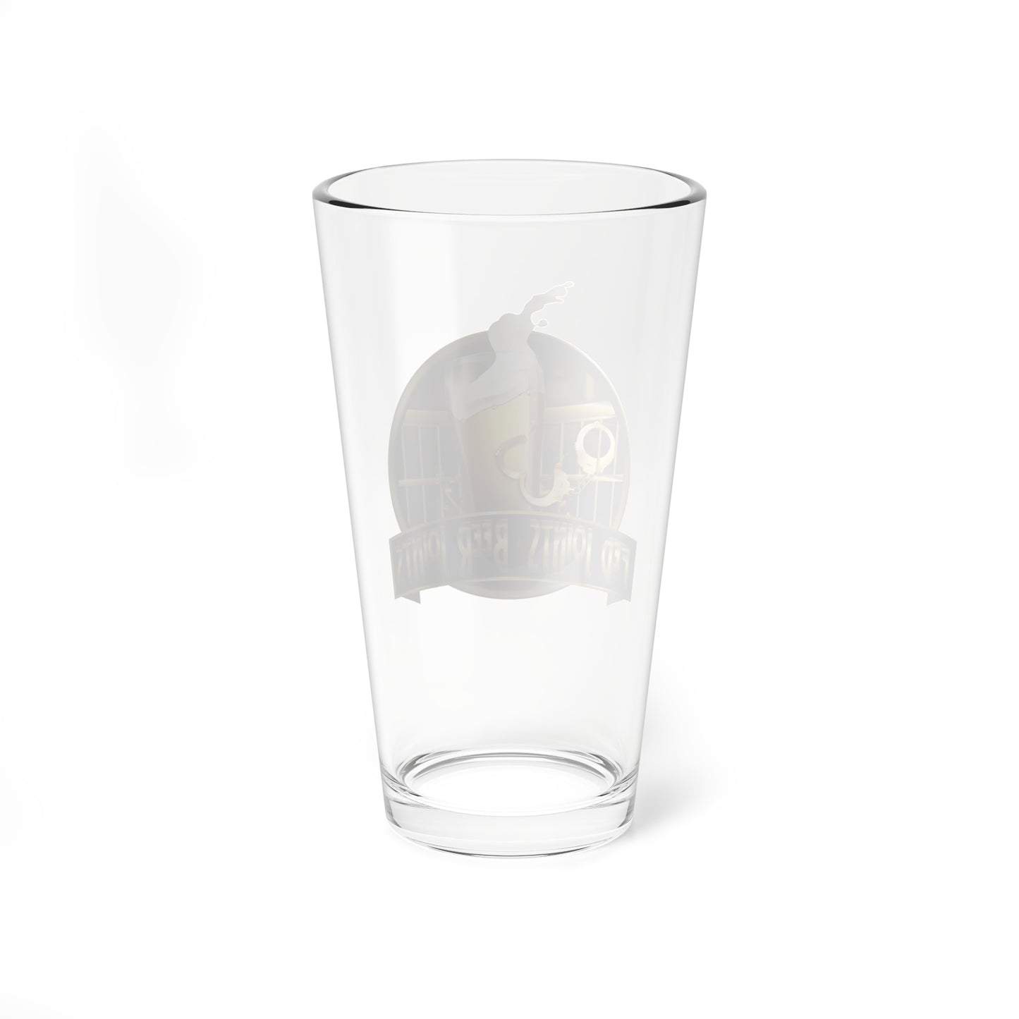 Fed Joints to Beer Joints Pint Glass, 16oz