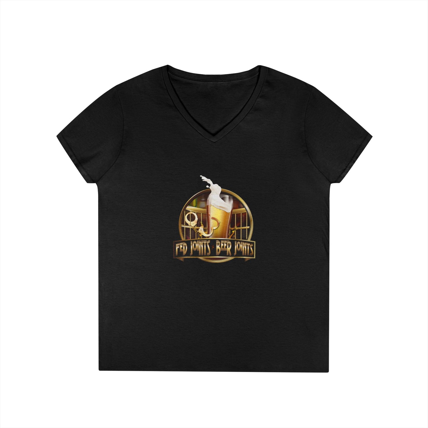 Fed Joints Gothic Ladies' V-Neck T-Shirt