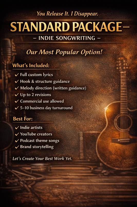 Songwriting Services - Standard Creative Package